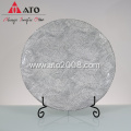 Wholesale Crystal Plates Round Gold Glass Charger Plate